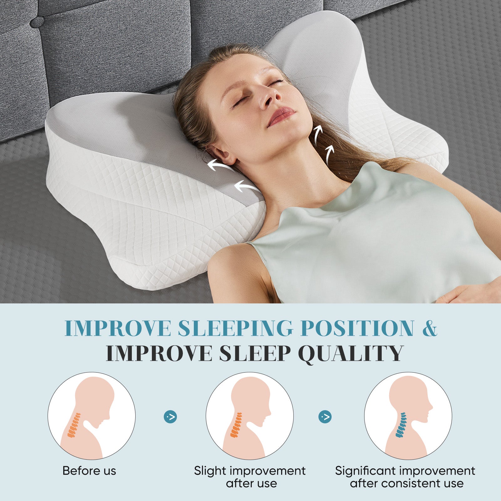 Ergonomic Foam Neck Support Pillow