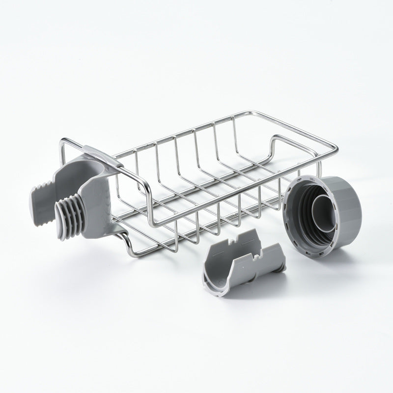 Adjustable Sink Faucet Holder Soap Basket Organizer