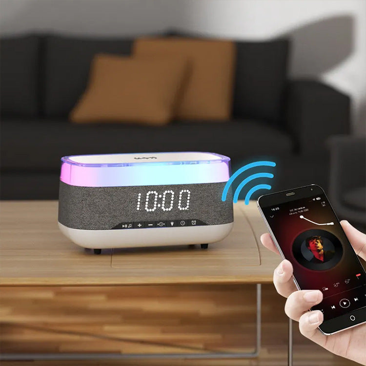 Multifunctional Alarm Clock Bluetooth Speaker Wireless Charger