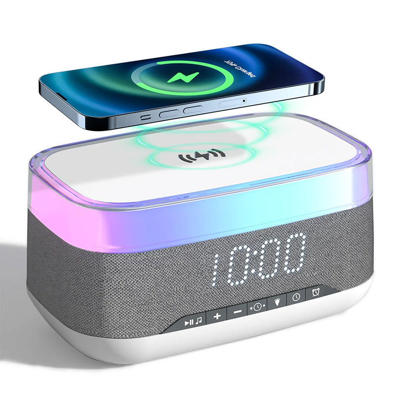 Multifunctional Alarm Clock Bluetooth Speaker Wireless Charger